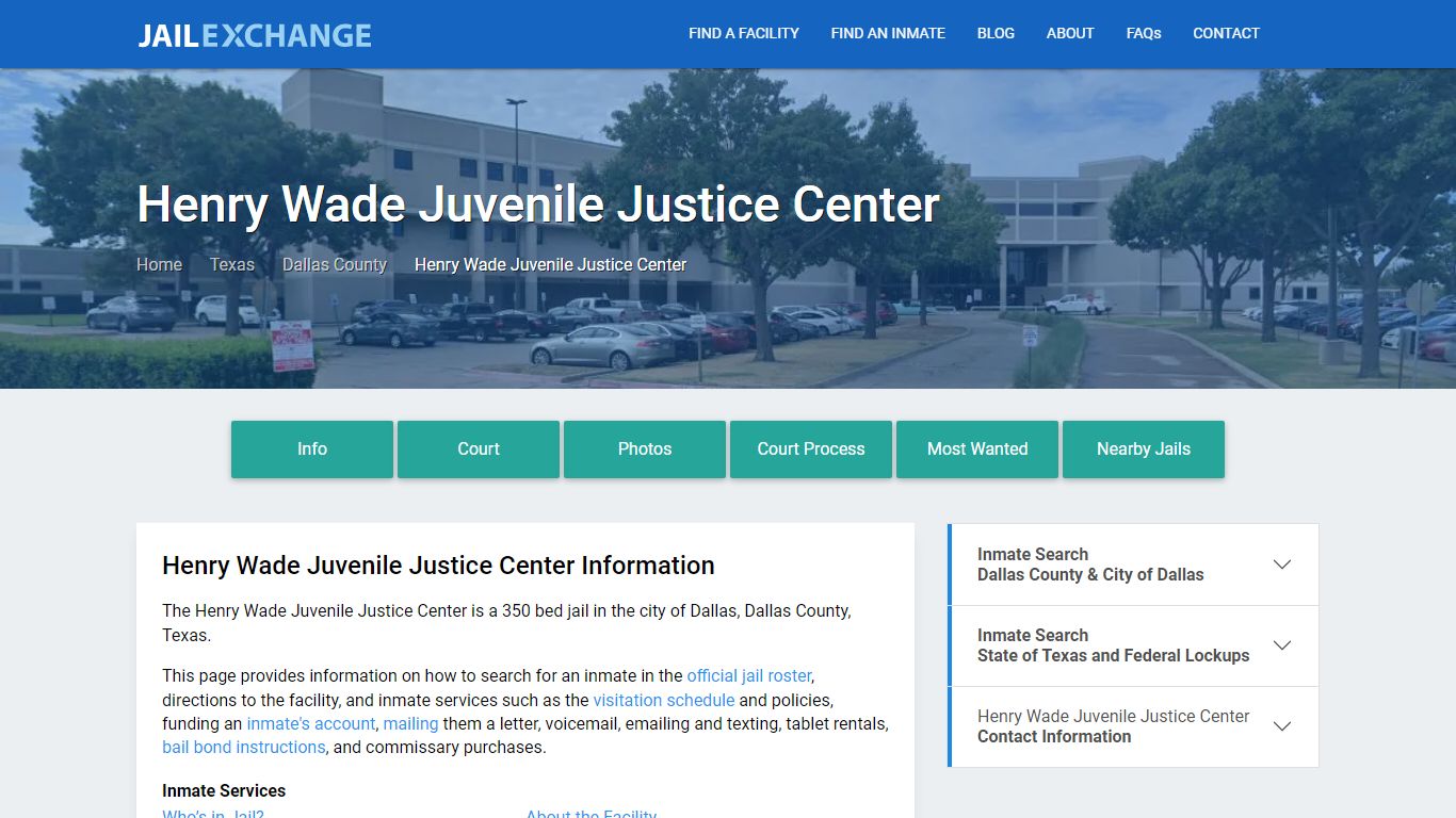 Henry Wade Juvenile Justice Center - Jail Exchange